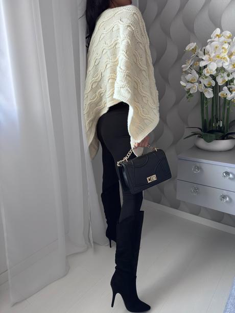 Zara - pletené pončo, pelerína, zara,xs