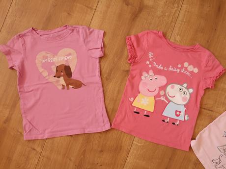 4x dievčenské tričko 122 (6-7r.) - peppa pig, dopodopo,122