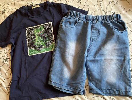 Pekné tričko s aplikáciou f&d na 12 rokov- 158, 158