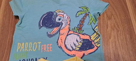 Farebné tričká papagáje, veľ. 110-116, pepco,110