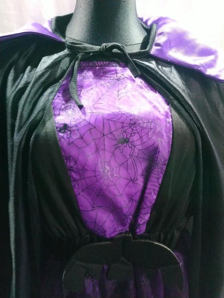 4-dielny kostým bosorka šaty plášť maska klobú s/l, 