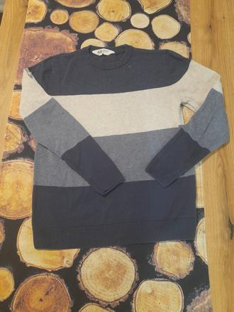 Pasikavy pružkovaný pulóver 134/140/146, h&m,134