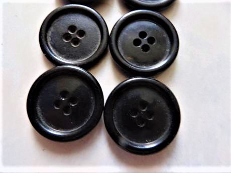 Čierne veľké  gombíky / 6 ks, 