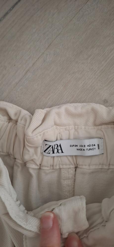 Paperbag džinsy, zara,34