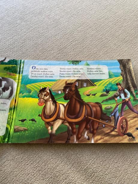 Skladacie leporelo riekanky o zvieratách z farmy, 