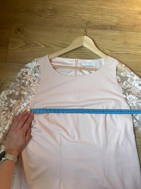 Originálne spoločenské šaty s nadýchanými rukávmi, l