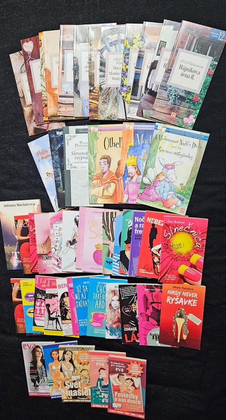 Mini paperback knihy,evitovky+edicia slov.klasika, 