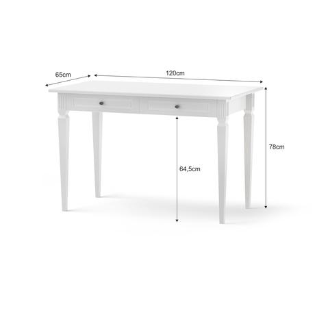 Písací stolík ines elegant white,
