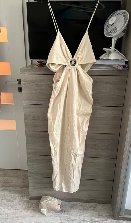 Midi šaty na ramienka, zara,l