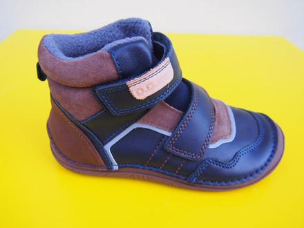 Detské kožené topánky ddstep barefoot zateplené, d.d.step,28 - 33