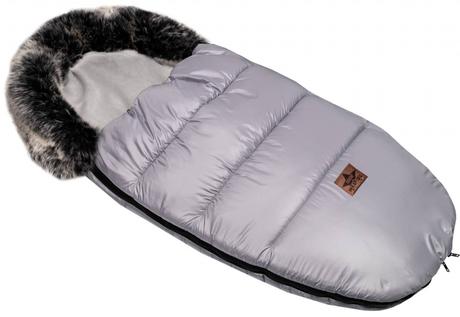 Zimný fusak fluffy s kožušinou, 50 x 100cm - sivý, nellys