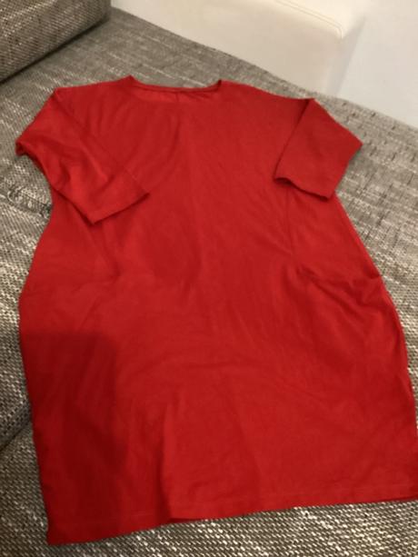 Šaty cervene s vreckami, l