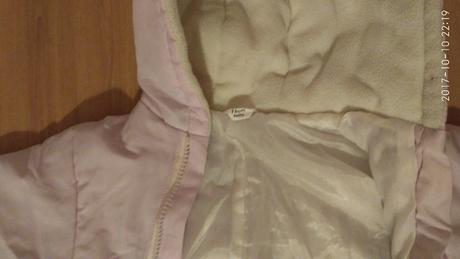 Zimný ružový overal s rukavicami 9 mes 74 cm, 74