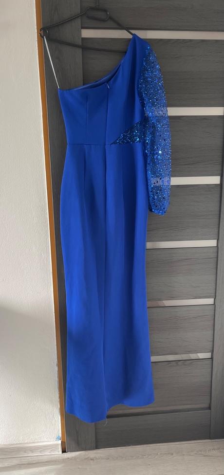 Modré priliehavé šaty, m