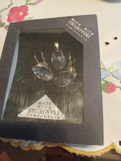 Swarovski súprava striebro, swarovski
