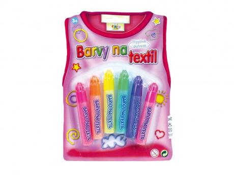 Trblietavé dúhové farby/fixky na textil, 