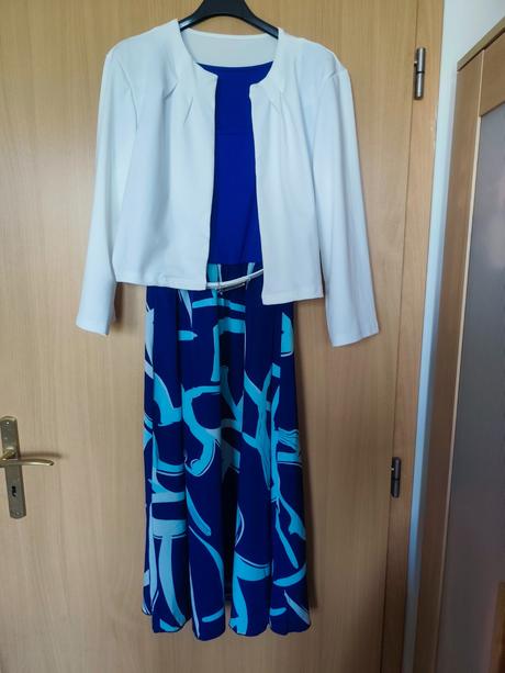 Šaty l s bolerom, opaskom a kabelkou, l