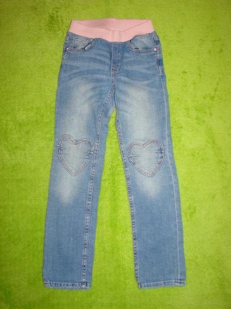 Nádherné rifle so srdiečkami h&m, h&m,122