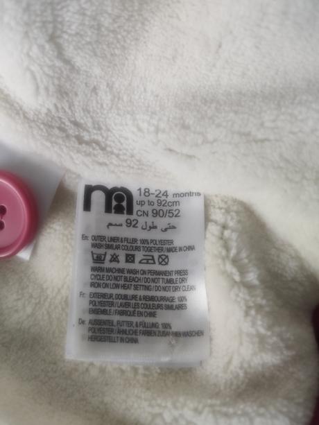 Nová teplá bundička mothercare, veľ. 92, mothercare,92