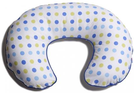 Vankúš na kojenie fazuľka modrozelené bodky,