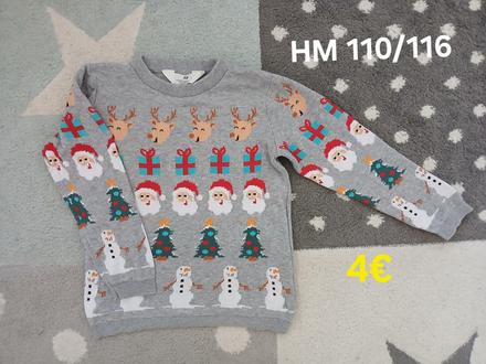 Vianocny sveter 110/116, h&m,116