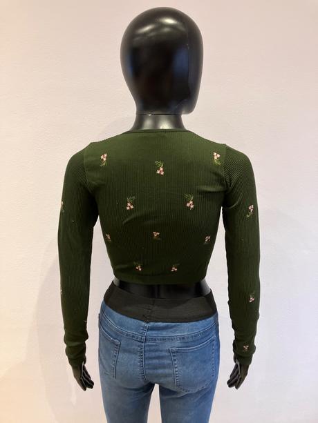 Dámske krátke rebrované tričko stradivarius (s), stradivarius,s