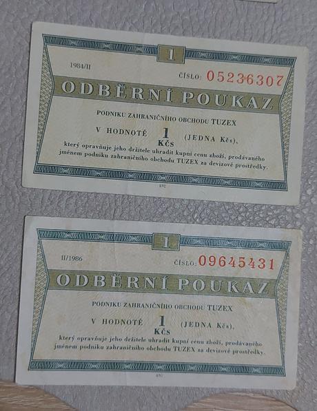 Tuzex poukážky, 