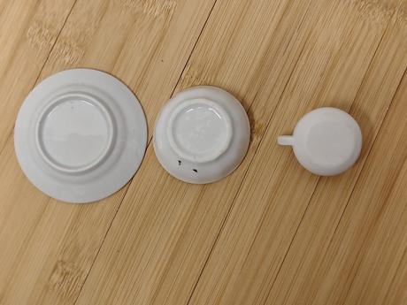 Vintage mini porcelán pre bábiky georgína 3ks 70.r,
