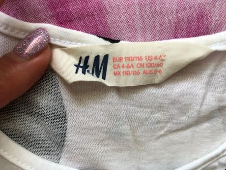 Šaty s mašličkami, h&m,110