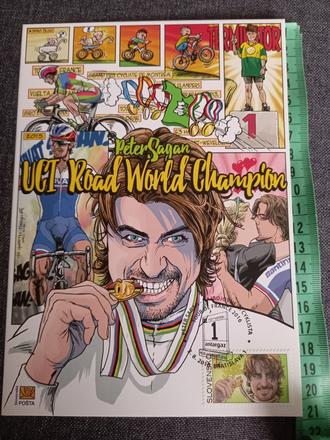Poštová známka a pamätný list peter sagan 2016, 