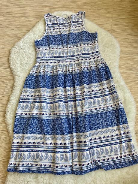 Bielo modre vzorovane letne saty, h&m,134