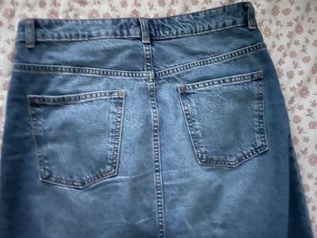 Dlhá rifľová sukňa, primark,38