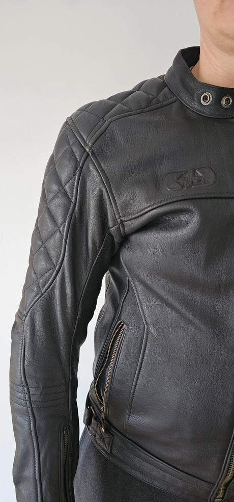 Kožená motorkárska bunda oxford, l