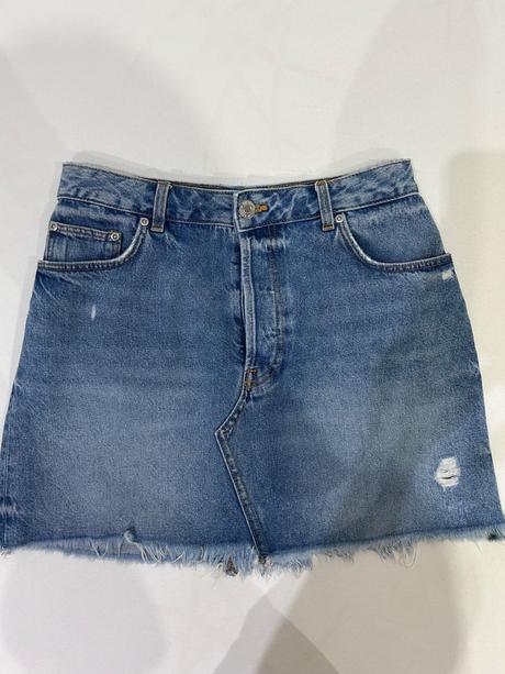 Riflová sukňa, h&m,s