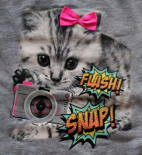 Mikina s mačičkou - 110/116, palomino,110