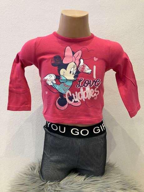Dievčenské  tričko tmavoružové minnie (9-12 mes.), disney,80