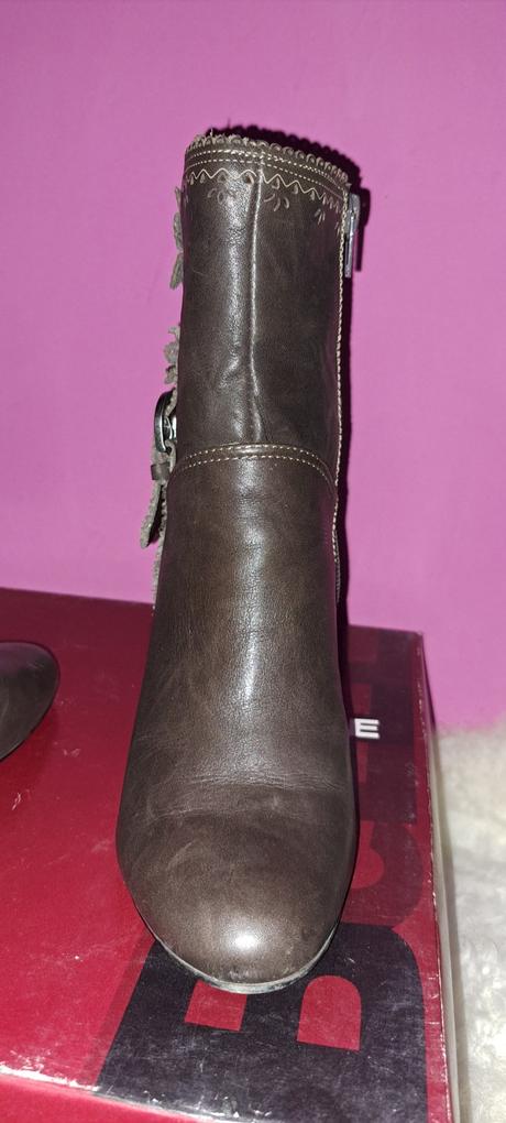 Hnedé členkové čižmy belle, 35