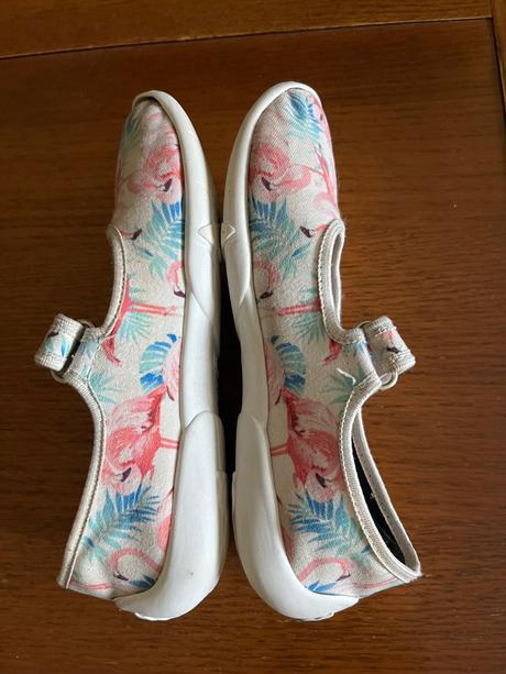 Papučky balerínkového typu s plameniakmi, ren but,33