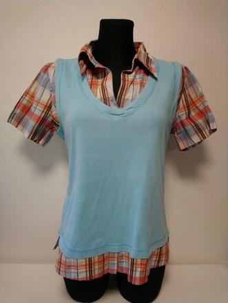 Dámsky bavlnený top 2 v 1, encadeé, l