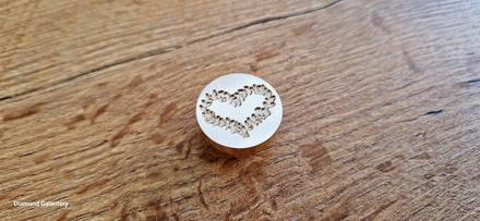 Kovové pečatidlo - pečať - srdce,