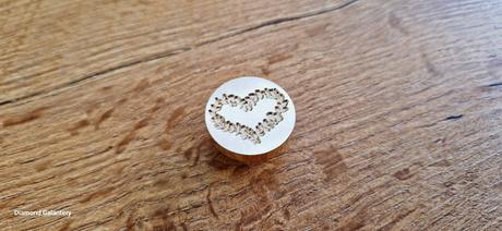 Kovové pečatidlo - pečať - srdce,