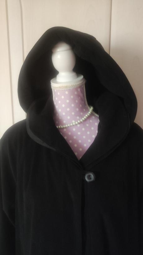 Dámsky čierny nadrozmerný kabat, xxl