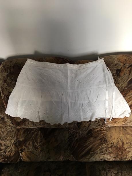 Biela sukňa, fishbone,s