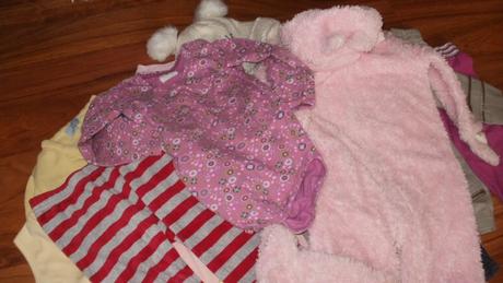 Balík vecí dievčatko jeseň/ zima17 ks veľkosť 80, 68–80