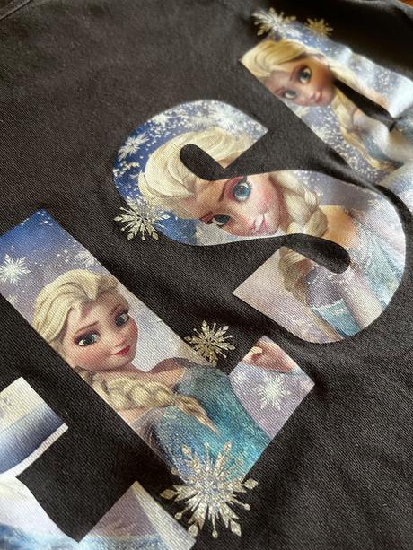 Tričká elsa a anna frozen 122/128 dvojset, h&m,122