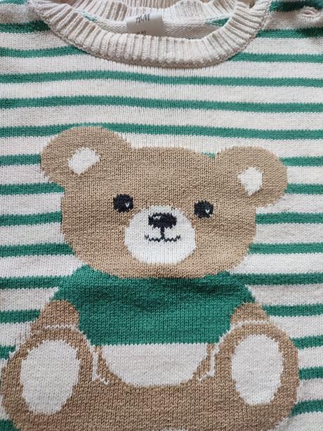 Svetrík s mackom, h&m,86