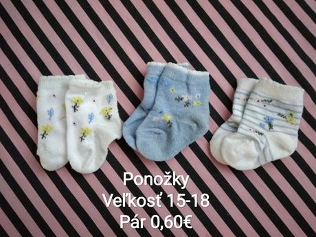 Detské ponožky (aj protišmykové), 18