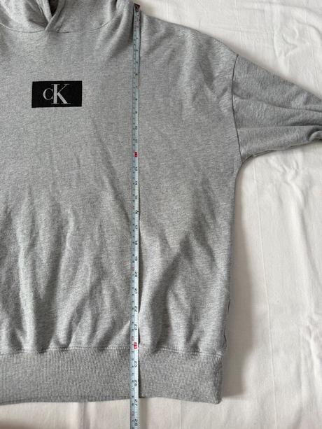 Mikina s kapucňou calvin klein sivá melír, calvin klein,l