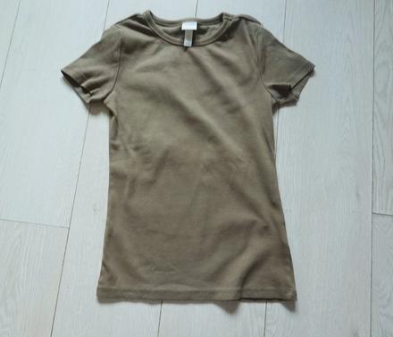 Vrúbkované tričko h&m basic, h&m,s