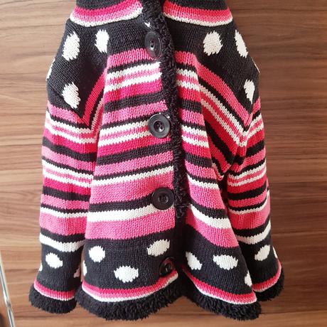 Zatepleny svetrik bundicka pre dievčatko, dirkje,86